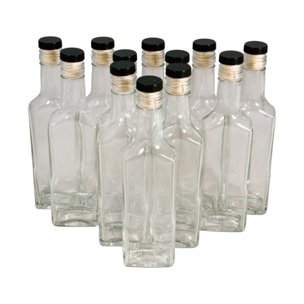 Комплект бутылок «Ива» с пробкой 0,25 л (12 шт.)